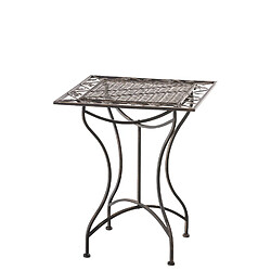 Decoshop26 Table de jardin terrasse balcon design rustique en fer forgé bronze 10_0003038