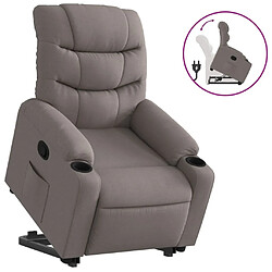 Maison Chic Fauteuil Relax pour salon, Fauteuil inclinable taupe tissu -GKD18980