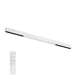 NETTLIFE Plafonnier LED Blanc 32W Lampe de Salon Moderne Dimmable avec Télécommande Longue Lampe de Bureau 107CM pour Cuisine Chambre