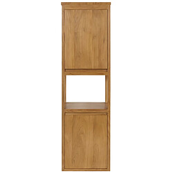 Mendler Armoire haute en teck HWC-M71, armoire de salle de bain Étagère de salle de bain, teck de qualité B-Grade (bois de cœur, 20-30 ans), 141x41x36cm pas cher