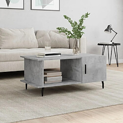 Maison Chic Table basse,Table Console Table d'appoint, Table pour salon gris béton 90x50x40 cm bois d'ingénierie -MN78908