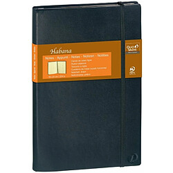 Quo Vadis Habana Carnet de note emboité 16x24 cm 192 pages lignée Couverture Noire