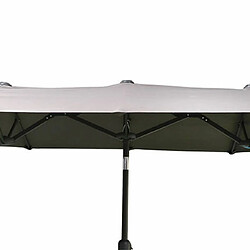 Mes Parasol double 300x150 cm en tissu gris anthracite