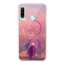 Coque Huawei P30 Lite 360 intégrale transparente Attrape rêve rose Ecriture Tendance Design Evetane.