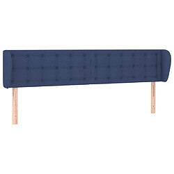 Maison Chic Tête de lit scandinave avec oreilles,meuble de chambre Bleu 203x23x78/88 cm Tissu -MN40875