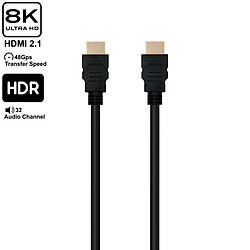 Cable HDMI 2.1 Ewent EC1322 Ethernet 8K 3m Negro