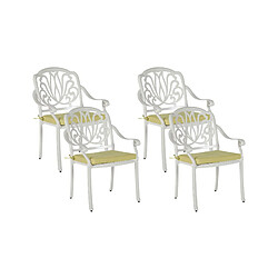 Beliani Chaise de jardin ANCONA Métal Blanc