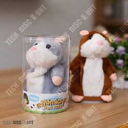 Acheter Tech Discount TD® Parler Hamster Plush Toy drôle Peluche Répète ce Que tu Dis Jouet électronique Parlant Cadeau de Bébé Enfants adorable (Gris cla