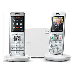 Téléphone sans fil duo dect blanc avec répondeur - gigacl660aduoblanc - GIGASET