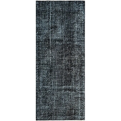 Vidal Tapis de laine 279x114 noir Ultra Vintage