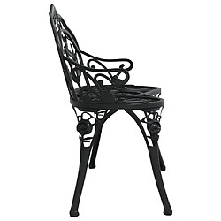 Avis vidaXL Banc de jardin 100 cm Aluminium coulé Noir