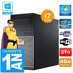 PC Tour DELL 7010 Core I7-3770 Ram 4Go Disque 2 To Graveur DVD Wifi W7 - Occasion