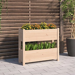 Maison Chic Jardinière,Bac à fleurs - pot de fleur 77x25x66 cm Bois massif de pin -GKD19478