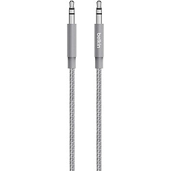 Belkin Câble Audio Premium, Jack-Jack 3,5mm - Gris Métallique