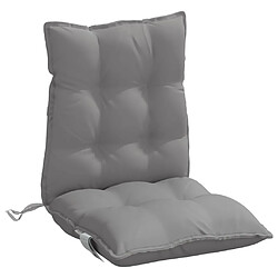 Acheter vidaXL Coussins de chaise à dossier bas lot de 4 gris tissu oxford