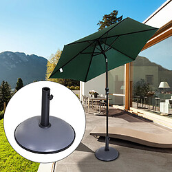 Outsunny Pied de parasol rond base de lestage parasol Ø 45 x 36H cm poids net 20 Kg ciment PVC gris noir