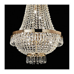 Ideal Lux Suspension Dorée en cristal CAESAR 6 ampoules