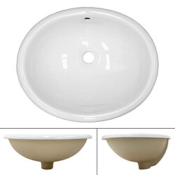 ML-Design Lavabo en céramique salle de bain lavabo á poser forme ovale 49x19,5x40,5 cm