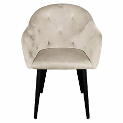 Paris Prix Fauteuil Design en Velours Glany 81cm Beige