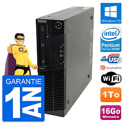 PC Lenovo ThinkCentre M82 SFF Intel G630 RAM 16Go Disque Dur 1To Windows 10 Wifi - Occasion