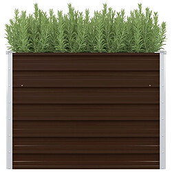 Maison Chic Jardinière,Bac à fleurs - pot de fleur surélevée Marron 100x100x77 cm Acier galvanisé -GKD22022