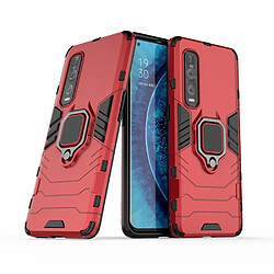 Coque en TPU garde cool avec support de bague rouge pour votre Oppo Find X2 Pro