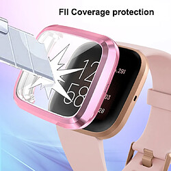 Wewoo Boîtier de montre Housse en TPU à couverture totale pour Fitbit Versa 2 rose