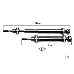 Dur En Acier avant et Arrière arbre de Transmission 7151 Fit pour 1/16 RC E-Revo Sommet Petit E Petit S RC Voiture, un beau travail et le pas cher