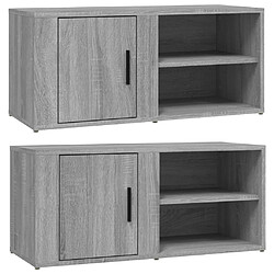 Maison Chic Meubles TV 2 pcs pour salon Sonoma gris 80x31,5x36 cm Bois d'ingénierie -MN22236