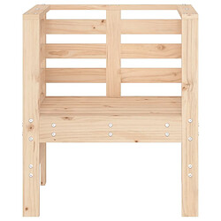 Maison Chic Lot de 2 Chaises de jardin,Fauteuil d'extérieur 61,5x53x71 cm bois de pin massif -MN33217 pas cher