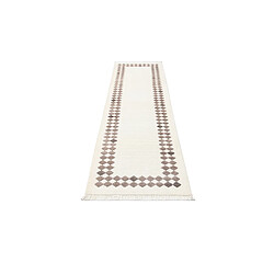 Avis Vidal Tapis de couloir en laine 302x79 beige Darya