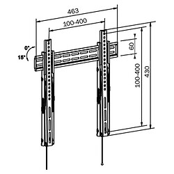 Support de TV TM Electron TMSLC130S 32"-47" 30 Kg