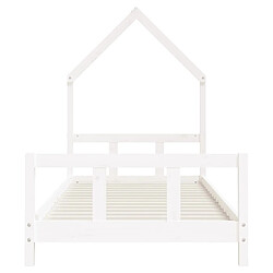 Acheter Maison Chic Lit simple Cadre de lit pour enfants,Lit d'Enfant Moderne blanc 90x190 cm bois de pin massif -MN51662