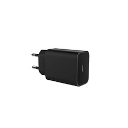 Chargeur secteur 1 Port USB-C : 5V/3A, 9V/2.78A, 12V/2.08A, 25W, Power Delivery, coloris noir - Format sachet