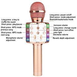 Acheter Yonis Microphone Bluetooth Sans Fil Avec Lumières