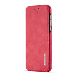 Wewoo Coque Pour iPhone XS Max Hon Série Antique Etui en cuir avec fentes cartes & support & portefeuille rouge