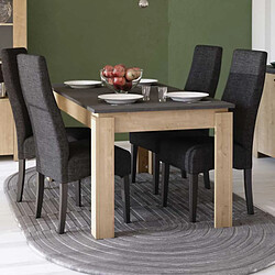 Dansmamaison Table de repas 170 cm Chêne/Béton ciré - STINAU