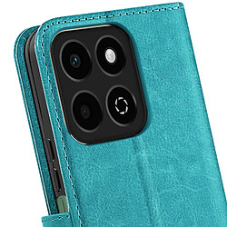 Acheter Mayaxess Étui pour Honor 200 Smart Portefeuille avec Dragonne Turquoise