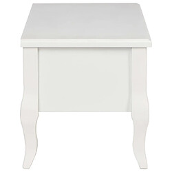 Helloshop26 Meuble télé buffet tv télévision design pratique blanc 100 cm pinède 2502110 pas cher