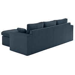 Avis Lisa Design Calgary - canapé d'angle déhoussable et modulable 3 places + 1 pouf en velours