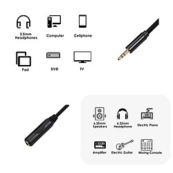 Avis Adaptateur En Cuivre Pur Jack Audio Stéréo 3,5 Mm Mâle à 6,35 Mm Femelle 0,3 Mètre