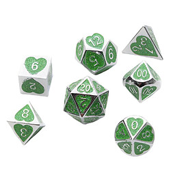 7 Pièces Métal Polyèdre Dés D4 D6 D8 D10 D12 D20 Jeu De Rôle Jeu B