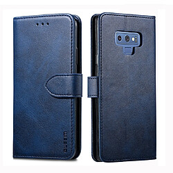 Wewoo Housse Coque Pour Galaxy Note 9 GUSSIM Business Style Étui en cuir à rabat horizontal avec support et fentes cartes et portefeuille bleu