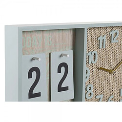 Look & Feel Horloge Murale DKD Home Decor polypropylène Vert Menthe Bois MDF (2 pcs) (40 x 5 x 24 cm)