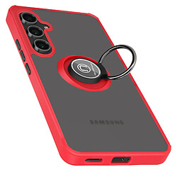 Avizar Coque pour Samsung Galaxy S24 FE Bague Métallique Support Vidéo Rouge