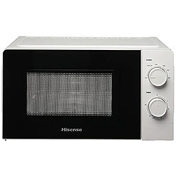 Hisense H20MOWS1 Four Micro-Ondes Mécanique 700W 20L Boutons Métal Blanc