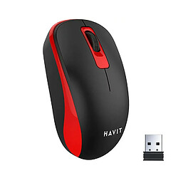 Acheter HAVIT MS626GT Souris bureautique sans fil 2,4 Ghz - 3 boutons - Portée 10 mètres - Nano récepteur - coloris rouge