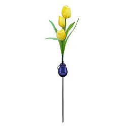 En plein air de l'énergie solaire tulipe fleur led lumière jardin jardin voie lampe jaune