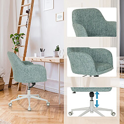 Avis Chaise de bureau / chaise pivotante SOLAO HOME W Textile bouclette menthe hjh LIVING