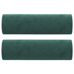 Maison Chic Canapé 2 places avec oreillers,Sofa de Salon,Canapé droit vert foncé 120 cm velours -GKD446569 pas cher